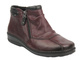 Wygodne Skórzane Botki Damskie Na Suwaki Axel 1725 Bordowe