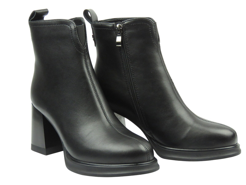 Botki damskie Cambell 25-60304, czarne