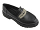 Loafersy damskie z ozdobną cholewką - VENEZIA 00103420D 827, czarne