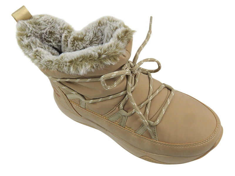 Trapery, śniegowce damskie sportowe - LCJ-24-03-3062L, beżowe