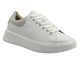 Skórzane sneakersy damskie na platformie białe Cambell 25-19347