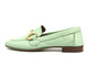 Loafersy damskie ze złotą ozdobą - VENEZIA E246, Zielone