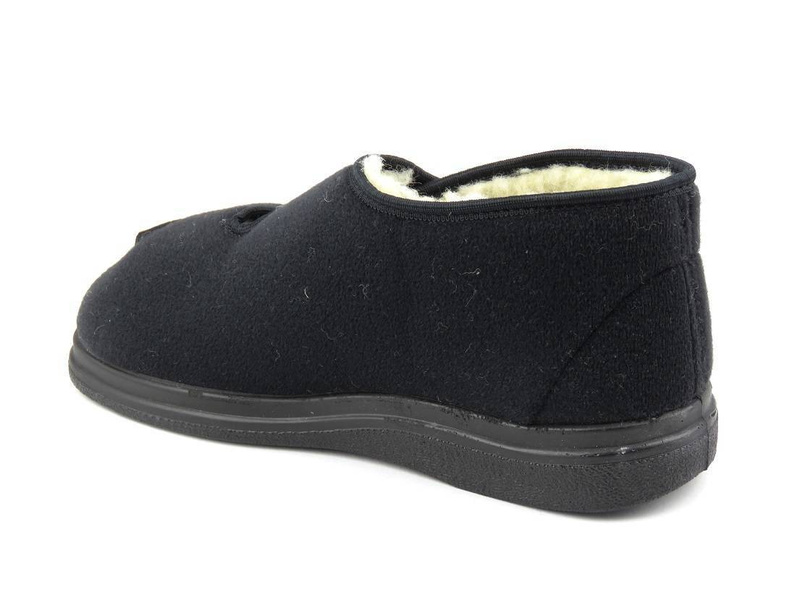 Zimowe kapcie damskie z wełną - Befado dr Orto 986D011, czarne