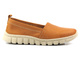 Skórzane półbuty, mokasyny damskie na wiosnę i lato - HELIOS Komfort 405, jasnobrązowe