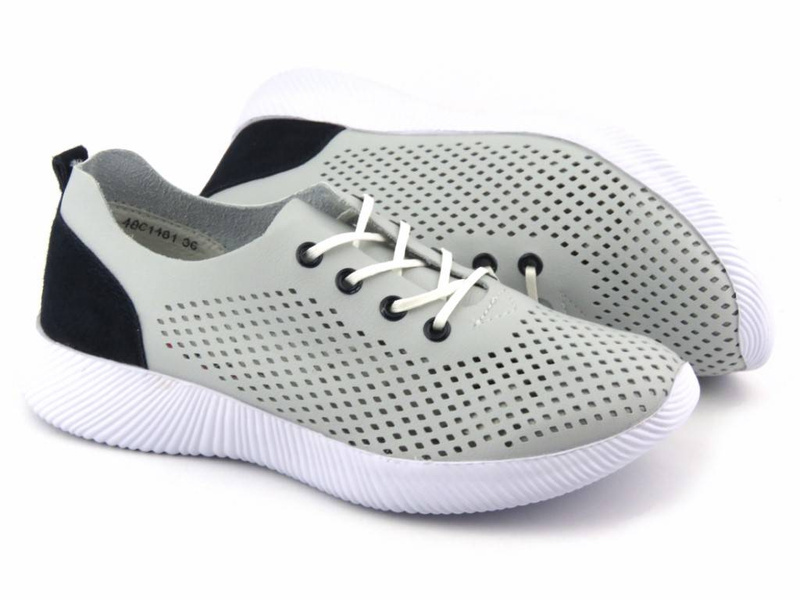 Sportowe półbuty damskie ażurowe - ARTIKER 48C1481, białe