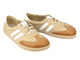 Damskie buty barefoot z naturalnej skóry Helios Komfort 469, jasny brąz 