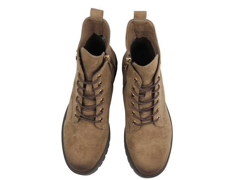 Ocieplane botki damskie beżowe Potocki 25-12672