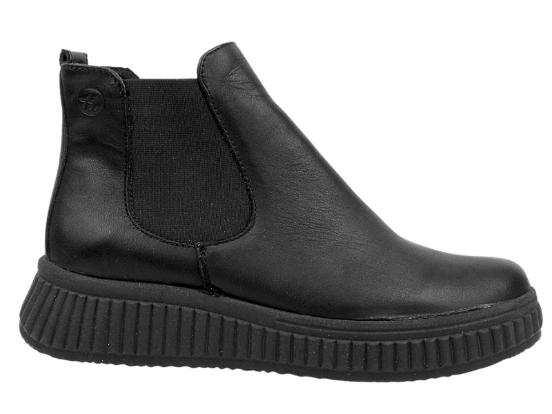 Wygodne sztyblety damskie z miękkiej skóry HELIOS Komfort 510P, czarne