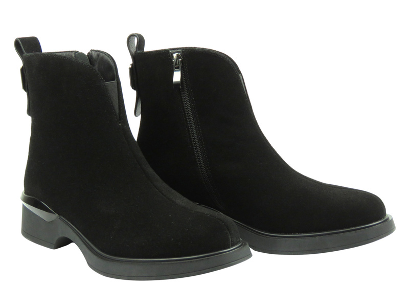 Ocieplane botki damskie czarne - Cambell 25-98307