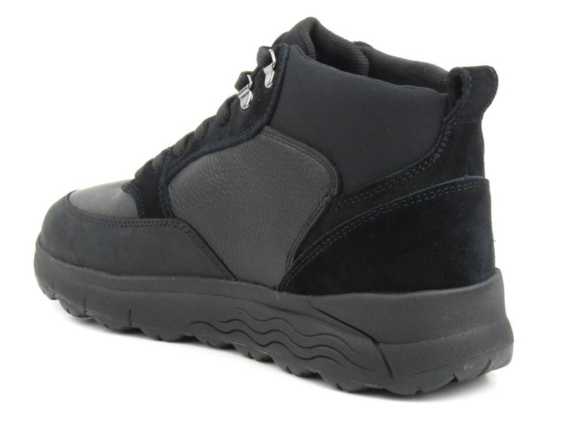 Eleganckie trzewiki męskie wysokiej jakości - GEOX U36FDA, czarne