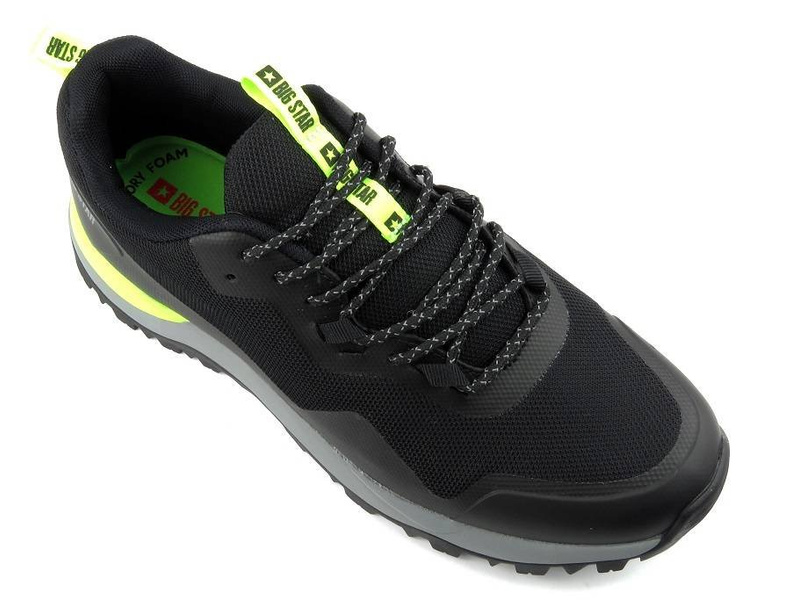 Buty męskie sportowe z technologią dostosowania do stopy - BIG STAR HH174337, czarne