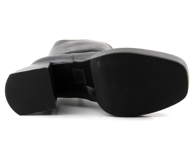 Wysokie botki damskie na platformie - VENEZIA 160W2203, czarne