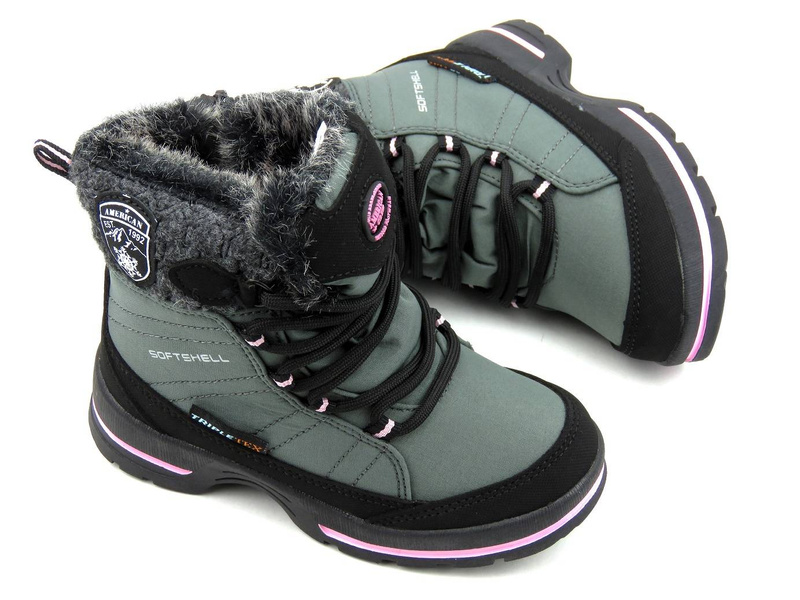 Śniegowce dziecięce ciepłe i odporne - AMERICAN CLUB SN17, Softshell i Tripletex