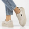 Sportowe buty damskie na platformie - Filippo DP4913/23, beżowe