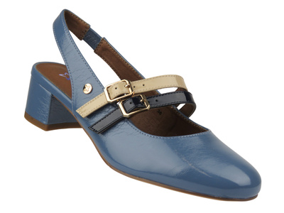 * Eleganckie czółenka damskie Maciejka K7475-06 w kolorze niebieskim