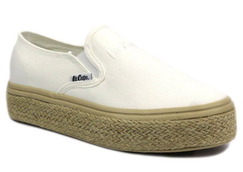 Półbuty, espadryle damskie Lee Cooper LCW-24-44-2430L, białe