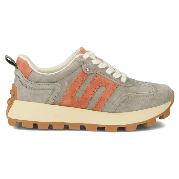 Sneakersy damskie - Filippo DP6743/25, khaki, sznurowane