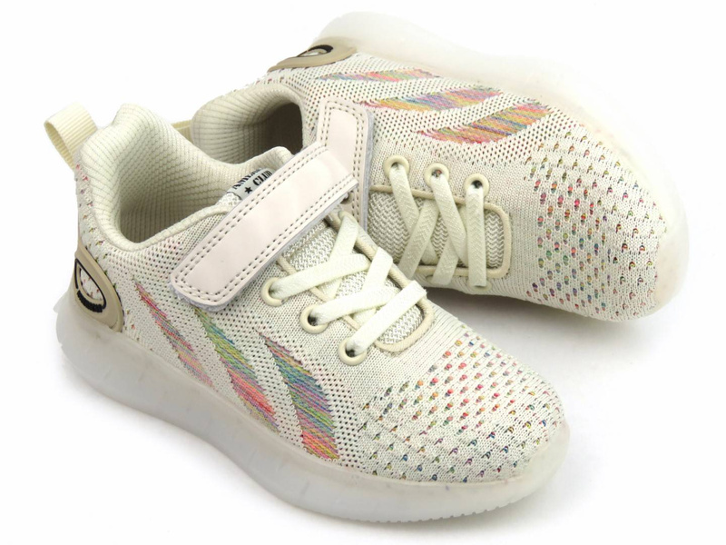 Buty sportowe dziecięce, adidasy American Club RL 79/22, beżowe