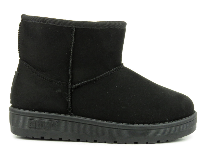 Botki, śniegowce damskie wsuwane - BIG STAR MM274158, czarne
