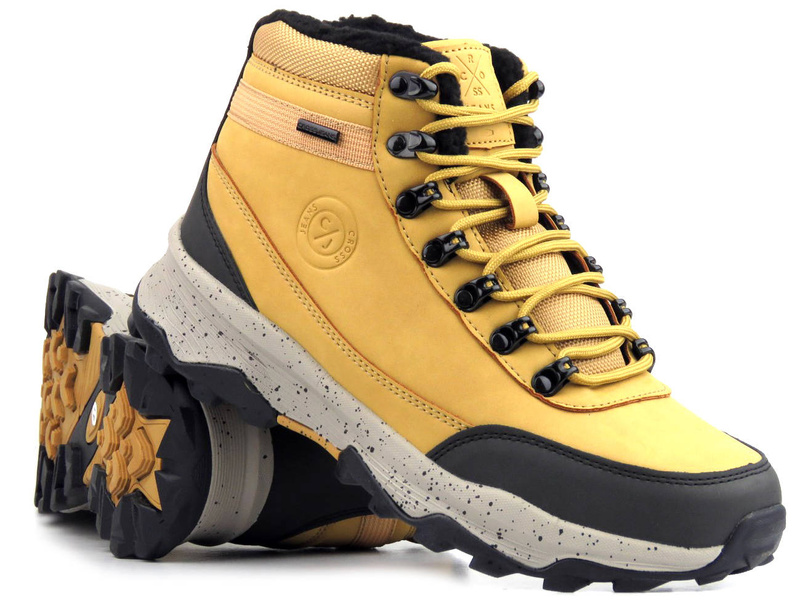 Trekkingi, buty zimowe męskie - CROSS JEANS KK1R4026C, camel