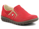 Wygodne półbuty damskie slip on - Helios Komfort 329, czerwone