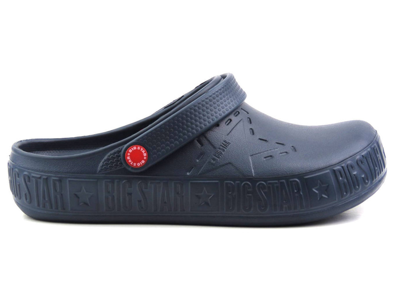 Piankowe klapki damskie, clogsy- BIG STAR II275002, granatowe