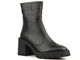 Skórzane botki damskie na kwadratowym obcasie - VENEZIA 0431321050D, czarne