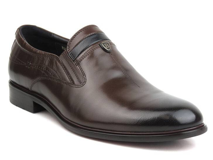 Eleganckie mokasyny, półbuty męskie JOHN DOUBARE YGC-Z253-351-3, brązowe