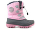 Śniegowce dziecięce ze ściągaczem - LEE COOPER LCJ-21-44-0518K, różowe z szarością