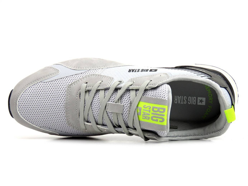Buty męskie sportowe z technologią dostosowywania do stopy - BIG STAR JJ174291, szare
