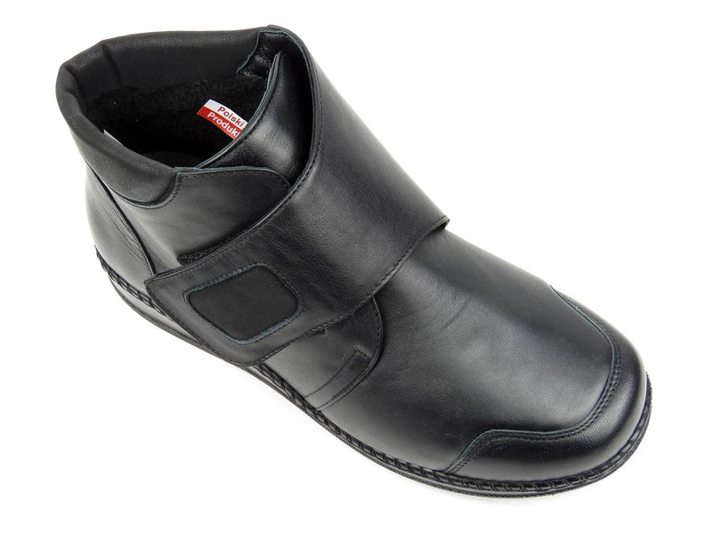 Botki damskie o wysokiej tęgości (H) - AXEL KOSELA 1726/9726, czarne