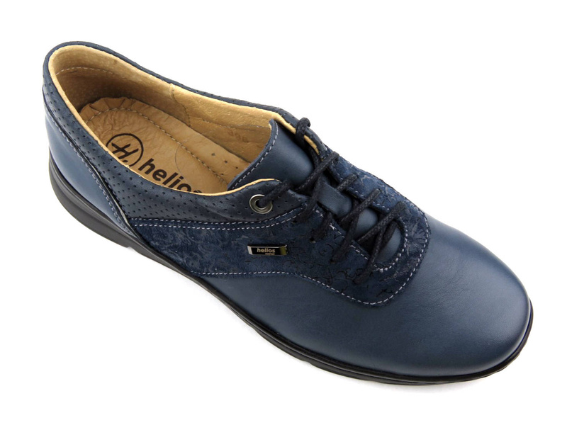 Półbuty damskie, sneakersy polskiej produkcji - HELIOS Komfort 396, granatowe