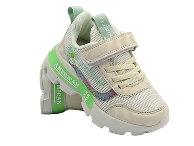 Buty dziecięce sportowe beżowe American Club RL 78/22