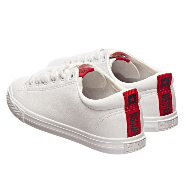 Trampki damskie niskie - Big Star DD274685 101, białe