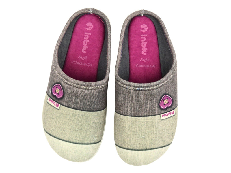 Wygodne kapcie damskie Inblu EC-41, beżowe