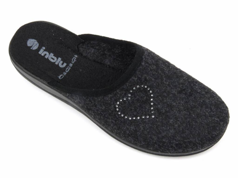 Kapcie, pantofle damskie filcowe - INBLU CA-108, szare