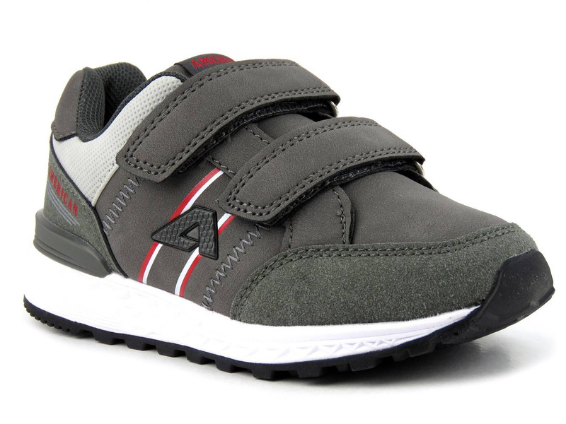 Lekkie buty sportowe dziecięce AMERICAN CLUB AA 04/21, szare