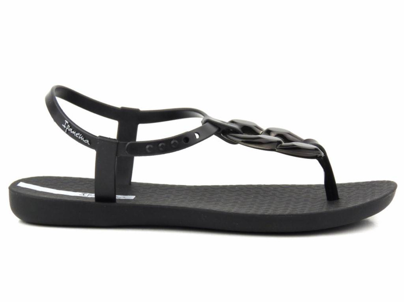 Sandały damskie z elastycznej gumy - Ipanema 83330, czarne