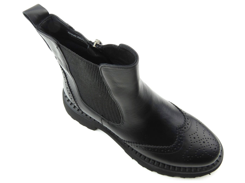 Wysokie botki damskie ocieplane - VENEZIA 03960014D, czarne