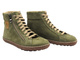 Barefoot skórzane minimalistyczne botki damskie oliwkowe 2 Nika Komfort 1443