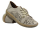 Ażurowe półbuty damskie wiosenne - MANITU 840133-08, beżowe