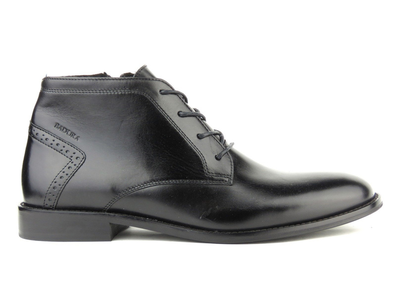 Eleganckie trzewiki męskie Badura 4663, czarne