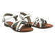 Skórzane sandały damskie zapinane na sprzączkę białe Cambell 25-64008