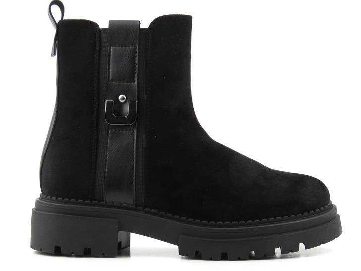 Ocieplane futerkiem botki, workery damskie - EVENTO 22BT35-5048, czarne