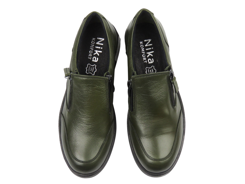 Stylowe półbuty damskie Nika Komfort 0639-25036, khaki