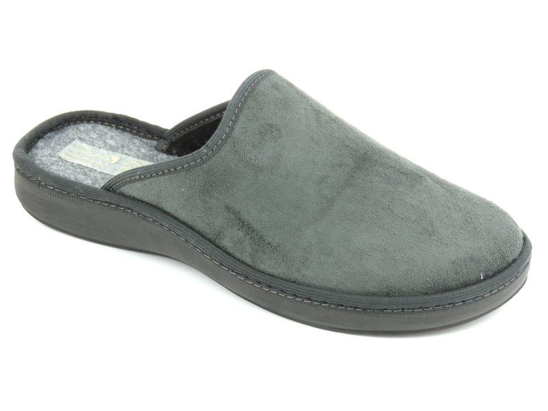 Ciepłe kapcie męskie Spalatina 3007, szare