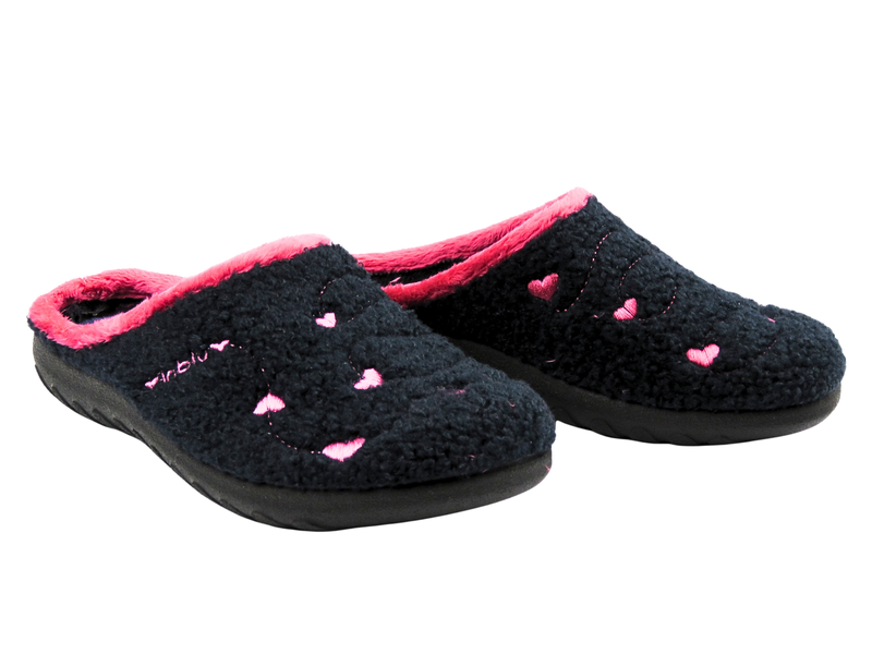 Kapcie damskie wsuwane INBLU ET-33 Granatowe