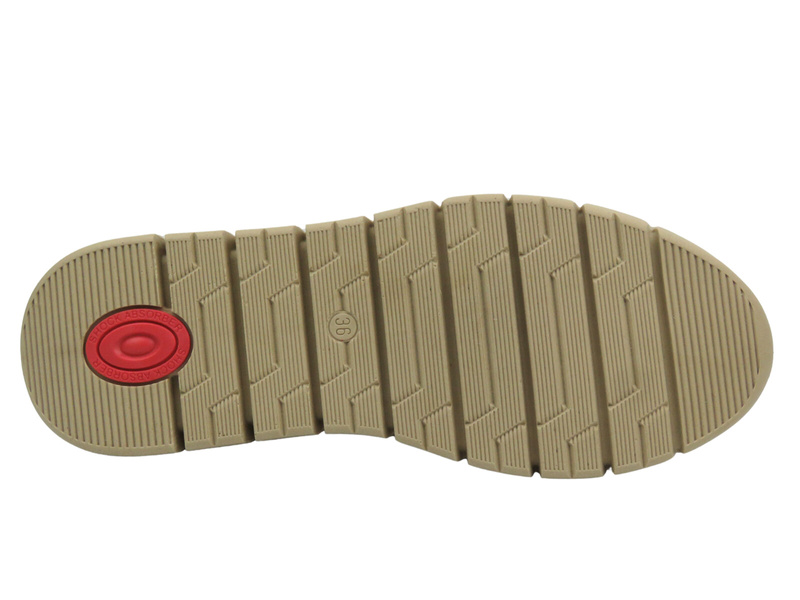 Wygodne półbuty damskie skórzane - HELIOS Komfort 434-2, beżowe