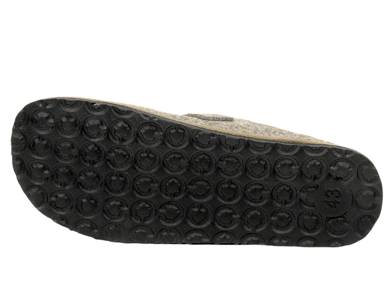 Kapcie męskie ze skórzaną wkładką - INBLU 155M023, brązowe