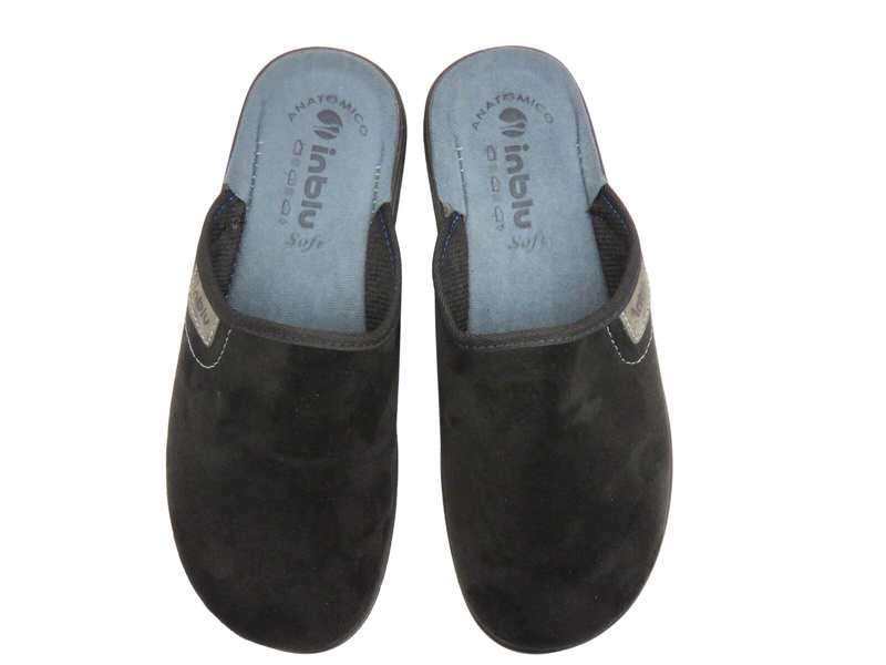 Kapcie męskie z miękką wkładką, Inblu DG-82U czarne